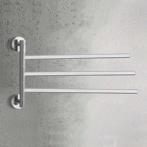 Triple Swivel Towel Bar, 14 Inch, Chrome Nameeks NFA009